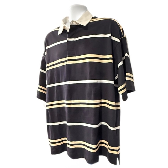 NWT H&M Oversized Vintage Vibes Short Sleeve Rugby Polo Shirt Size - Large - Picture 4 of 11